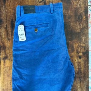 New Brooks Brothers Men's Turquise Milano Fit Corduroy Pants Size 36x32